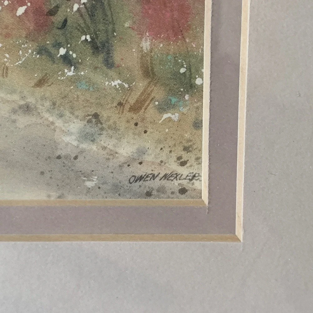 Owen Wexler‎ Winding Road Framed Landscape Lithograph Impressionist Nature Scene